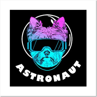 Astronaut Yorkshire Terrier Retro Dog Lover Yorkie Posters and Art